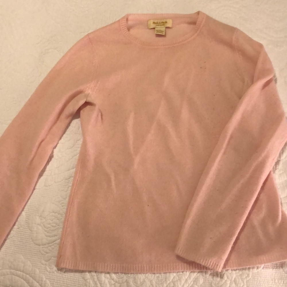 Peck & Peck baby pink cashmere sweater